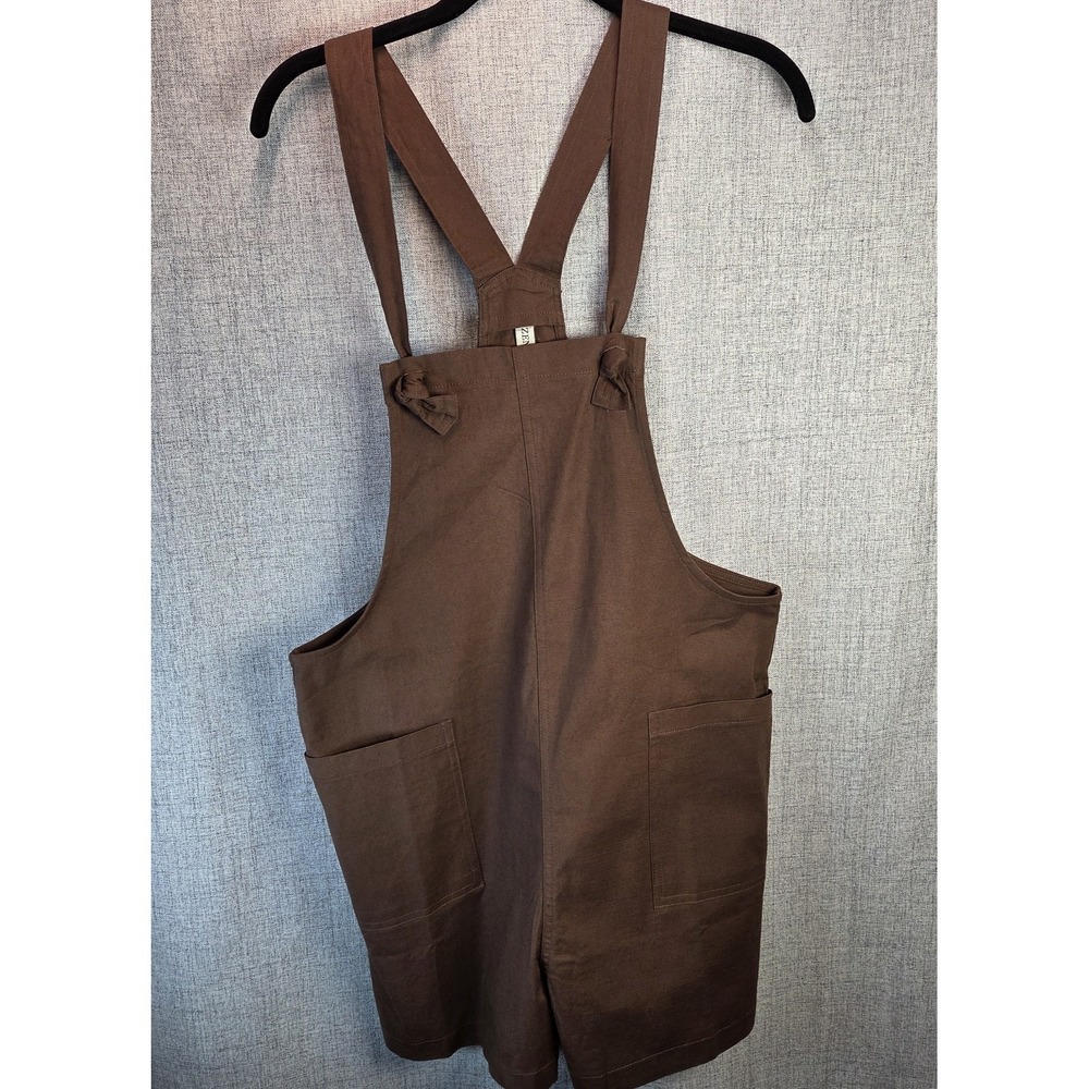 Zenana‎ Outfitters Boho Women's Brown Jumper Shortalls Small Outdoor Festival